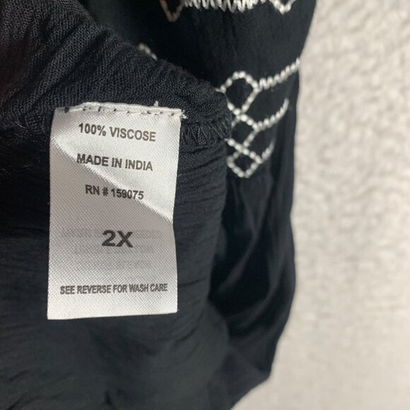 Wishing Waves Women's 2X Black Square‎ Neck Babydoll Swimsuit Cover Up Dress NWT - Picture 8 of 12